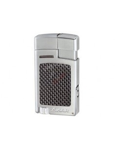 Зажигалка 523 Forte Carbon Fiber Silver SLCF - купить в интернет-магазине Havana Smoke