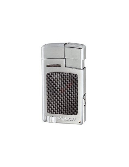 Зажигалка 523 Forte Carbon Fiber Silver SLCF - купить в интернет-магазине Havana Smoke