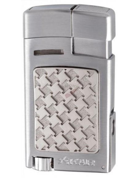 Зажигалка Xikar 524 SLH Forte Silver Houndstooth - купить в интернет-магазине Havana Smoke