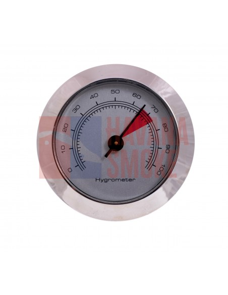 Гигрометр механический 49 мм, серебро 606 - купить в интернет-магазине Havana Smoke