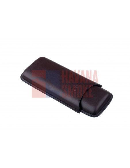 Чехол P&A на 2 сигары Cohiba Behike 56 (диаметром до 24 мм), кожа, коричневый T1351-brown - купить в интернет-магазине Havana Smoke