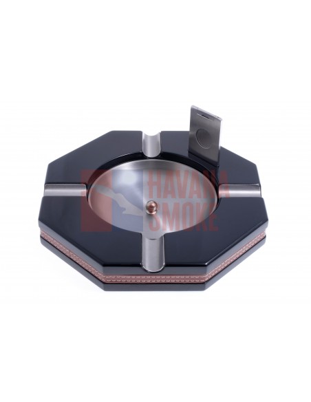 Пепельница Tom River на 4 сигары с гильотиной, Черный лак 524-501 - купить в интернет-магазине Havana Smoke