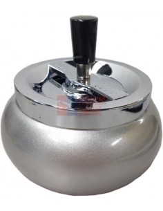 06013 Пепельница вращающаяся 130 мм серебристый металлик - купить в интернет-магазине Havana Smoke