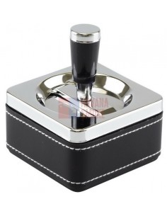 06028 Пепельница вращающаяся квадратная 86х98мм черная ПВХ - купить в интернет-магазине Havana Smoke