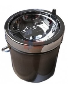 11533 Пепельница металлическая arched inwards серебристая - купить в интернет-магазине Havana Smoke