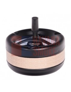 22366 Пепельница вращающаяся черная матоваяголд 130 мм *SUPERSALE* - купить в интернет-магазине Havana Smoke