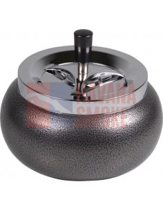 504843 Пепельница вращающаяся Jumbo круглая хром/серая 17х10,5 см - купить в интернет-магазине Havana Smoke