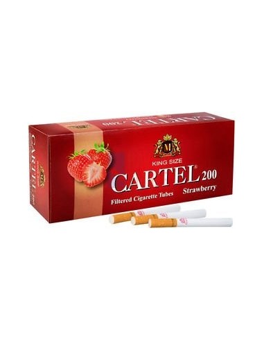 Сигаретные гильзы CARTEL STRAWBERRY (5пач x 200шт) - купить в интернет-магазине Havana Smoke