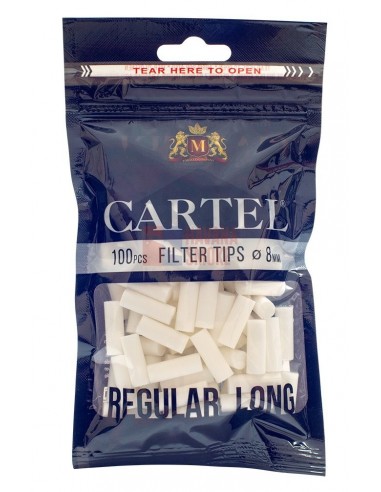 Сигаретные фильтры CARTEL REGULAR LONG 22 X 8 (20пач x 100шт) - купить в интернет-магазине Havana Smoke