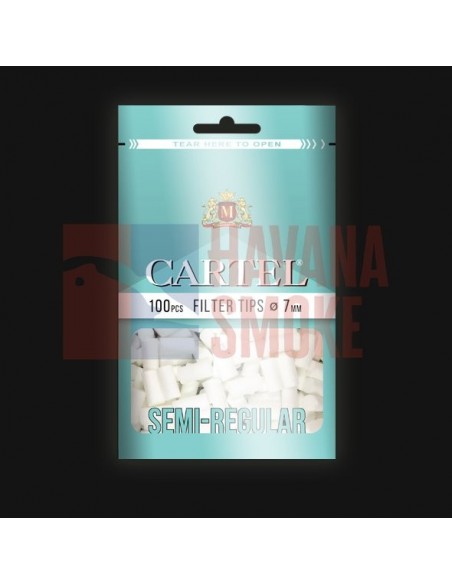 Сигаретные фильтры CARTEL SEMI REGULAR 15 X 7 (30пач x 100шт) - купить в интернет-магазине Havana Smoke