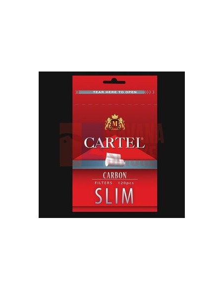 Сигаретные фильтры CARTEL SLIM CARBON (угольный) (10пач x 120шт) - купить в интернет-магазине Havana Smoke