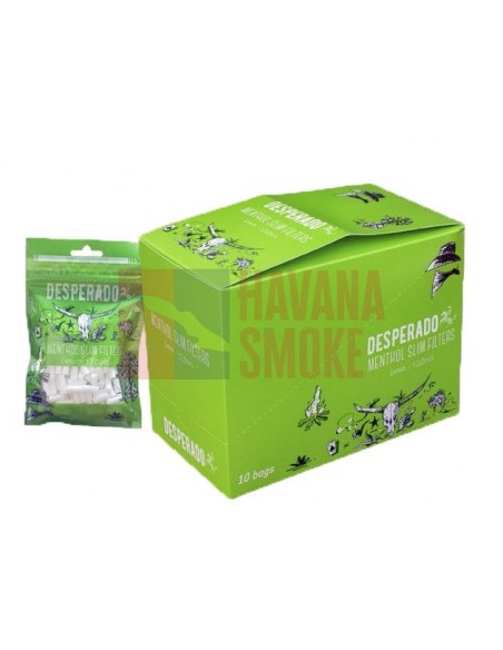 Сигаретные фильтры DESPERADO SLIM MENTHOL 15 X 6 (10пач x 120шт) - купить в интернет-магазине Havana Smoke
