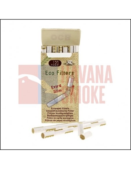 Сигаретные фильтры OCB Precut ORGANIC Filters Extra Slim Ø5,7 (20пач x 120шт) PT6012ESOCBECO - купить в интернет-магазине Havana Smoke