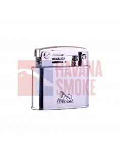 Зажигалка Lubinski Бассано, кремневая, серебристая в рубчик - купить в интернет-магазине Havana Smoke
