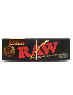 Сигаретная бумага RAW SINGLE WIDE BLACK (50пач х50лист) - купить в интернет-магазине Havana Smoke
