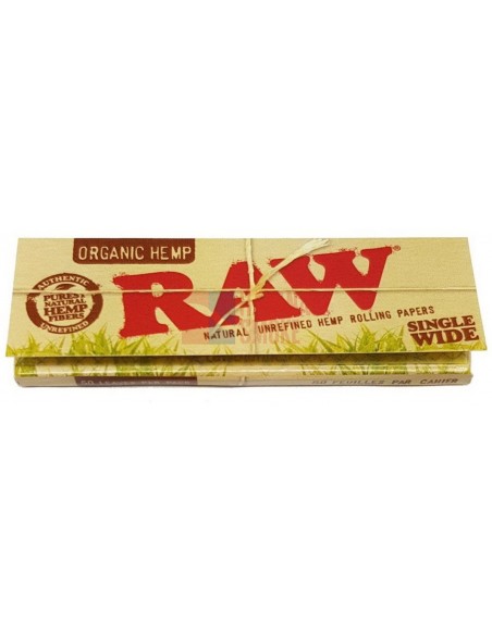 Сигаретная бумага RAW SINGLE WIDE ORGANIC (50пач х50лист)  - купить в интернет-магазине Havana Smoke