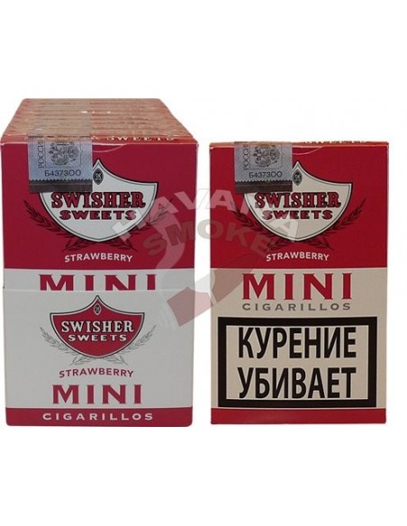 Сигариллы Swisher Sweets Strawberry Mini Cigarillos - купить в интернет-магазине Havana Smoke