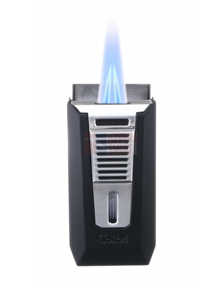 Зажигалка сигарная Colibri Slide (двойное пламя), черная-хром - купить в интернет-магазине Havana Smoke
