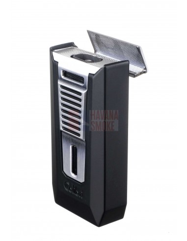 Зажигалка сигарная Colibri Slide (двойное пламя), черная-хром - купить в интернет-магазине Havana Smoke