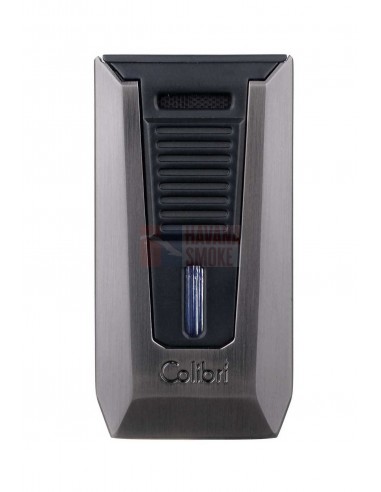 Зажигалка сигарная Colibri Slide (двойное пламя), черная-оружейная сталь LI850T12 - купить в интернет-магазине Havana Smoke