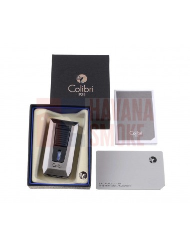 Зажигалка сигарная Colibri Slide (двойное пламя), черная-оружейная сталь LI850T12 - купить в интернет-магазине Havana Smoke