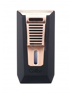 Зажигалка сигарная Colibri Slide (двойное пламя), черная-розовое золото LI850T13 - купить в интернет-магазине Havana Smoke