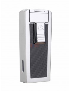 Зажигалка Caseti сигарная, турбо (тройное пламя), карбон - купить в интернет-магазине Havana Smoke