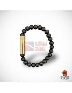 PUNCH BRACELET - Gold Matte Black Onyx - купить в интернет-магазине Havana Smoke