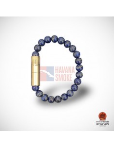 PUNCH BRACELET - Gold Lapis Lazuli - купить в интернет-магазине Havana Smoke
