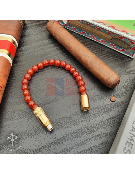 PUNCH BRACELET - Gold Carnelian - купить в интернет-магазине Havana Smoke