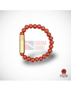 PUNCH BRACELET - Gold Carnelian - купить в интернет-магазине Havana Smoke
