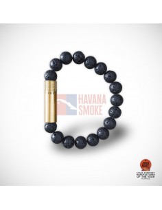 PUNCH BRACELET - Lava Stone Brass - купить в интернет-магазине Havana Smoke