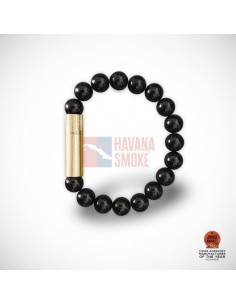 PUNCH BRACELET - Brass Onyx 10mm - купить в интернет-магазине Havana Smoke