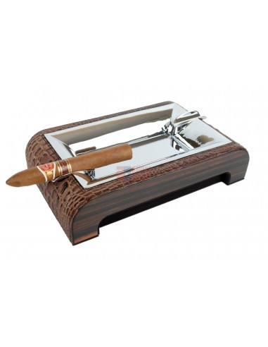 Пепельница настольная Gentili Croco Brown - купить в интернет-магазине Havana Smoke