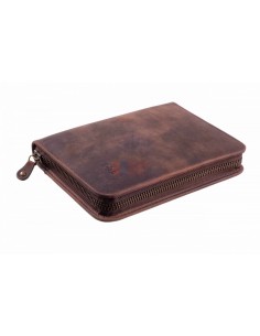 Сигарная сумка P&A на 6 сигар, натуральная кожа, коричневая - купить в интернет-магазине Havana Smoke