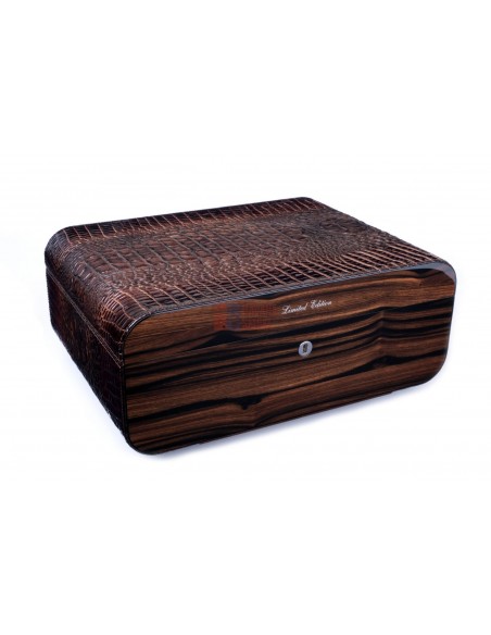 Хьюмидор Gentili Croco Dark на 75 сигар Limited Edition - купить в интернет-магазине Havana Smoke