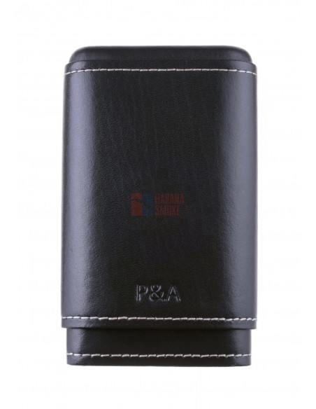 Чехол P&A на 4 сигары Робусто, натуральная кожа и кедр S202 Black - купить в интернет-магазине Havana Smoke