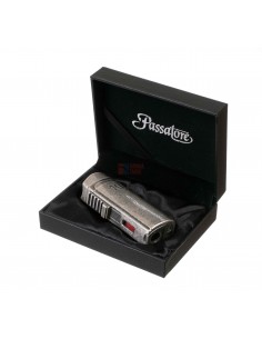 Зажигалка сигарная Passatore, тройное пламя, с пробойником и сигарным ложементом, серебристый антик 234-552 - купить в интернет-магазине Havana Smoke