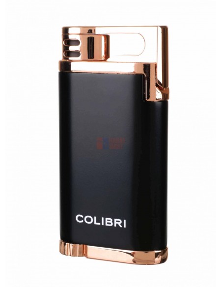 Зажигалка сигарная Colibri Belmont, черная-розовое золото LI200C12 - купить в интернет-магазине Havana Smoke