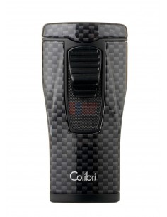 Зажигалка сигарная Colibri Monaco (тройное пламя), черный карбон LI880T10 - купить в интернет-магазине Havana Smoke