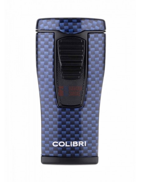 Зажигалка сигарная Colibri Monaco (тройное пламя), синий карбон LI880T13 - купить в интернет-магазине Havana Smoke