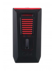 Зажигалка сигарная Colibri Slide (двойное пламя), черно-красная LI850T14 - купить в интернет-магазине Havana Smoke