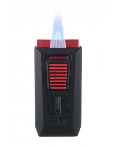 Зажигалка сигарная Colibri Slide (двойное пламя), черно-красная LI850T14 - купить в интернет-магазине Havana Smoke