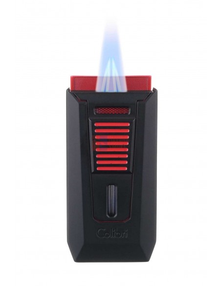 Зажигалка сигарная Colibri Slide (двойное пламя), черно-красная LI850T14 - купить в интернет-магазине Havana Smoke