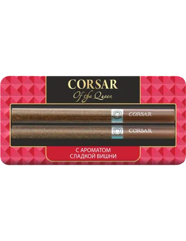 Сигариллы Corsar Of The Queen - Sweet Cherry (с ароматом сладкой вишни) - 2 шт. (Блистер)