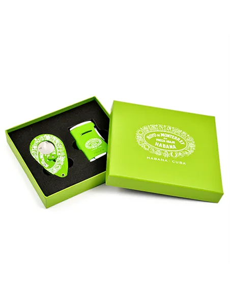 Подарочный набор - зажигалка+гильотина - Hoyo de Monterrey & Xikar