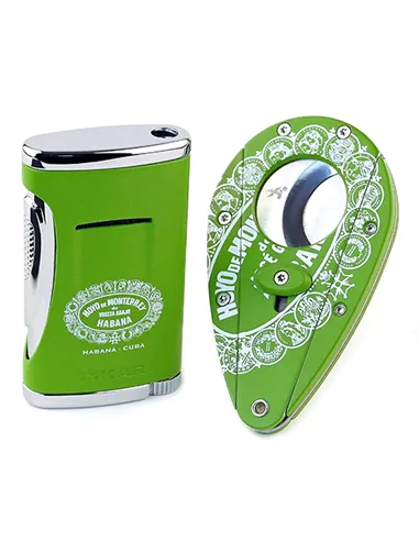 Подарочный набор - зажигалка+гильотина - Hoyo de Monterrey & Xikar