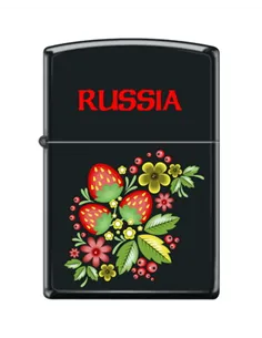  Зажигалка Zippo Z218 RUSSIAN KHOKHLOMA Ягода-Малина