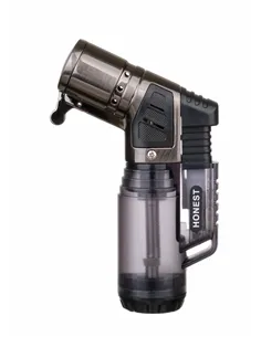 Зажигалка сигарная Honest, тройное пламя, черная