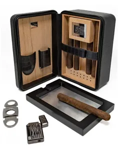 Хьюмидор Aficionado Manhattan Black XL дорожный на 10-20 сигар